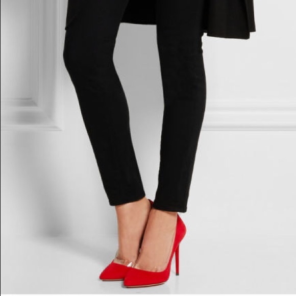 Charlotte Olympia Party Monroe Suede Pumps PVC tri - Picture 3 of 5